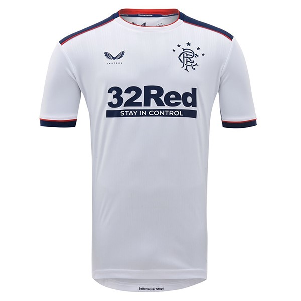 Camiseta Rangers Replica Segunda Ropa 2020/21 Blanco